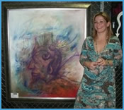 Eva and her artwork - Darius the King